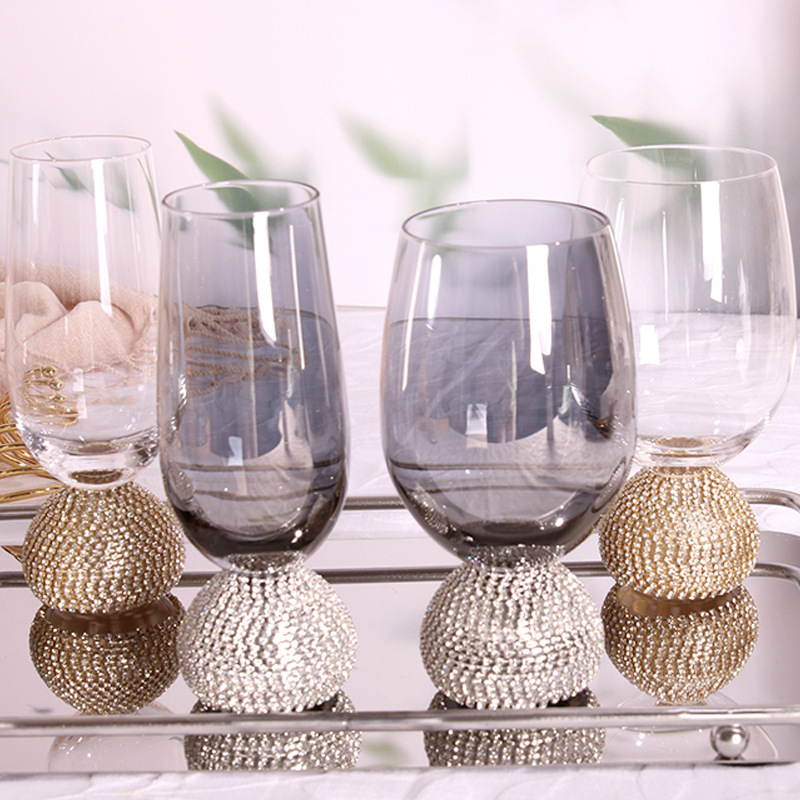 Fairy Diamond Belly Decorated Wine Glass With Diamond